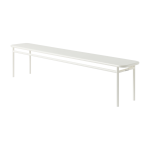 Banc en acier blanc pur 200x34x45cm t37 - tolix