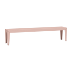 Banc en acier mat baby pink 195 cm zef - mati�re grise