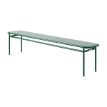 Banc en acier vert mousse 200x34x45cm t37 - tolix