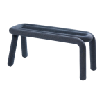 Banc bleu scintillant 100cm bold - moustache