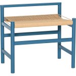 Banc en ch�ne et corde p�trole 60x40cm heritage - h�bsch