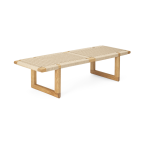 Banc en ch�ne huil� et cordon de papier naturel 138x46cm bm0489 - carl hansen & s�n