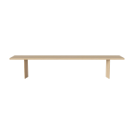 Banc en ch�ne massif huil� pigment� blanc 240 cm alp - bolia