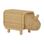 Banc coffre rhinoc�ros en rotin soffe - bloomingville mini