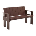 Banc d'ext�rieur en pin laqu� bordeaux crate - hay