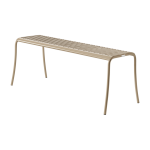 Banc de jardin en acier inoxydable beige gris 116x48cm patio - tolix