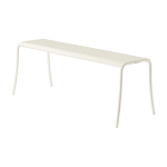 Banc de jardin en acier inoxydable blanc perl� 116x48cm patio - tolix