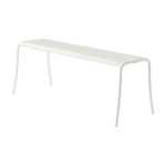 Banc de jardin en acier inoxydable blanc pur 116x48cm patio - tolix