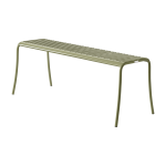 Banc de jardin en acier inoxydable vert jonc 116x48cm patio - tolix