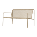 Banc de jardin beige en acier �lectro - galvanis� 131x75cm dapple lounge - ferm living