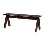 Banc de jardin en bois de pin massif brun cacao 120x40x44cm navo - noo. ma