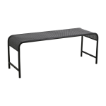 Banc de jardin en fer noir 122x42x46cm brenta - nordal