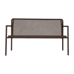 Banc de jardin marron en acier �lectro - galvanis� 131x75cm dapple lounge - ferm living