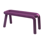 Banc violet 100cm bold - moustache