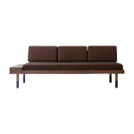 Banquette en laine bordeaux mid - kann design
