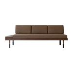 Banquette en laine marron mid - kann design