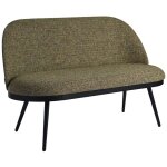 Banquette en m�tal noir et assise jaune or 1648 lili - resistub