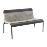 Banquette en r�sine noire et blanc tobago - kok