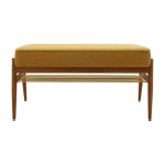 Banquette en tissu boucl� moutarde et bois de fr�ne fonc� 90 fox 90 - 366 concept