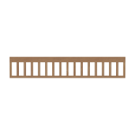 Barri�re de s�curit� pour lit b�b� en bois de ch�ne 140x70cm nova - flexa