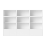 Biblioth�que en bois mdf laqu� blanc 210 x 140 cm combination 17 - bolia