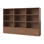 Biblioth�que en noyer huil� 210 x 140 cm combination 17 - bolia