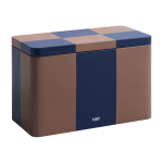 Bo�te en fer marron et bleu nuit damier - hay