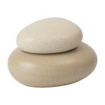 Boite en forme de galet en gr�s �maill� sable 16x9x12cm - ferm living