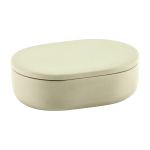 Boite ovale avec couvercle en porcelaine beige cose - serax