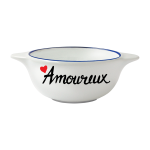Bol breton en fa�ence blanche amoureux - pied de poule