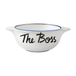 Bol breton en fa�ence blanche the boss - pied de poule