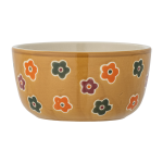 Bol en gr�s fleuri marron 12cm addy - bloomingville mini