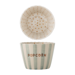 Bol rond � popcorn en gr�s � rayures et pois 17, 5x13, 5 cm 1900 ml chip - bloomingville