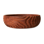 Bol sculpt� � la main en bois magahonie 23x7, 5cm - hkliving