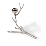 Bougeoir en m�tal en argent 18x11, 5x14cm twiggy nickel - pols potten