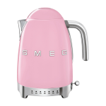 Bouilloire avec r�glage de temp�rature rose 1, 7 l ann�es 50 - smeg
