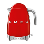 Bouilloire avec r�glage de temp�rature rouge 1, 7 l ann�es 50 - smeg