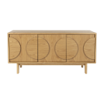 Buffet 3 portes en ch�ne naturel 120cm groove - zuiver