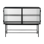 Buffet en acier noir 110 x 90 x 40 cm haze - ferm living