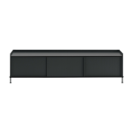 Buffet en acier pli� noir 48 x 186 cm enfold - muuto