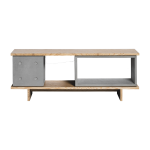 Buffet bas en b�ton et plaqu� ch�ne 154, 5cm dice configuration 22 - lyon b�ton