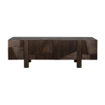 Buffet bas en bois d'h�v�a marron 45x188x60cm bruneau - dutchbone