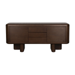 Buffet bas en placage en fr�ne marron 40x160x72cm herman - dutchbone
