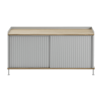 Buffet gris et ch�ne 124 cm enfold - muuto