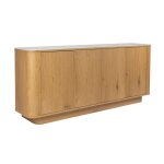 Buffet haut en bois de ch�ne 180x40x75cm or�a - the cool republic