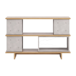 Buffet ouvert en b�ton et plaqu� ch�ne dice configuration 24 - lyon b�ton