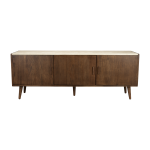 Buffet en travertin et ch�ne finition noyer 160x40x60cm arda - dutchbone
