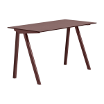 Bureau en bois de ch�ne laqu� et linol�um bordeaux 130x65x74cm cph 90 2. 0 - hay