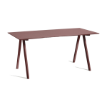 Bureau en bois de ch�ne laqu� et linol�um bordeaux 160x80x74cm cph 10 2. 0 - hay