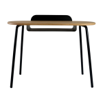 Bureau en ch�ne et acier noir watson - resistub